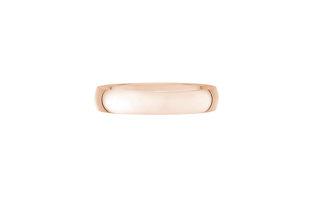 Alliance 4 mm demi-jonc en or rose Courbet - Courbet