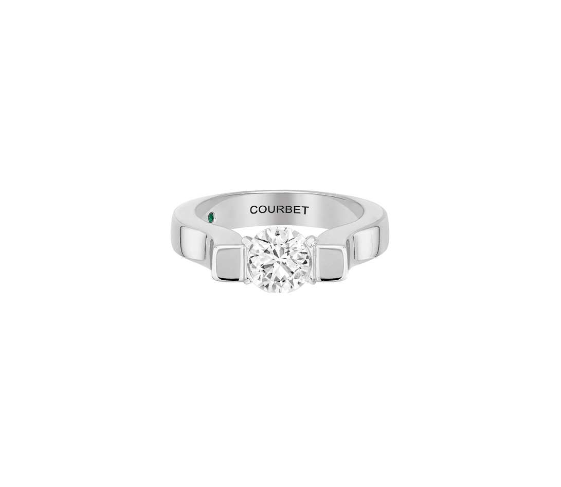 Bague Icone - Or Blanc 18K (8,00 g), diamant 0,7 ct