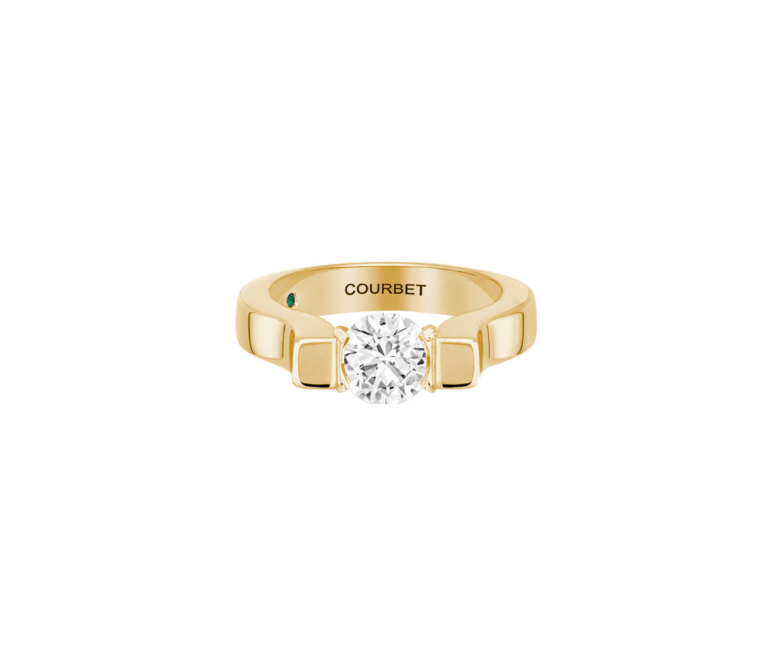 Bague Icone - Or jaune 18K (8,00 g), diamant 0,7 ct